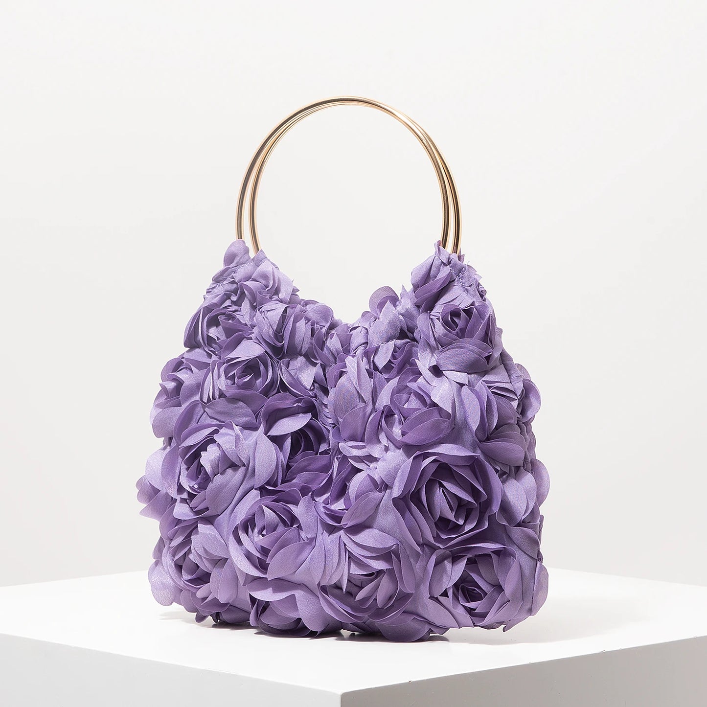 Luxury Rose Flower Tote Bags for Ladies | Elegant Party Bag & Wedding Handbag Luxegan