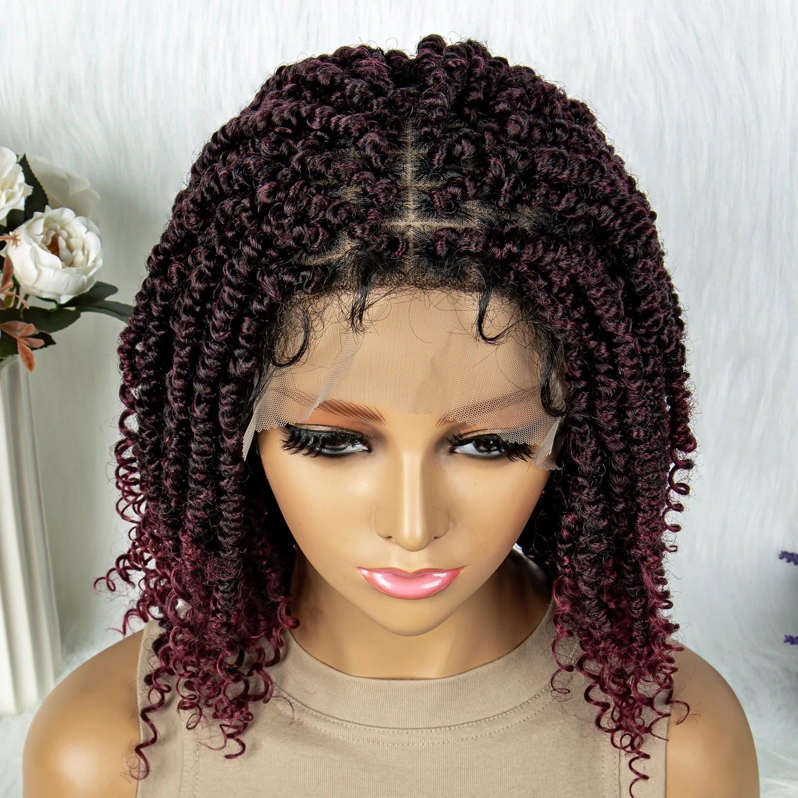 HD Lace Front Curly End Box Braids Wig | 9*6 Part Luxegan