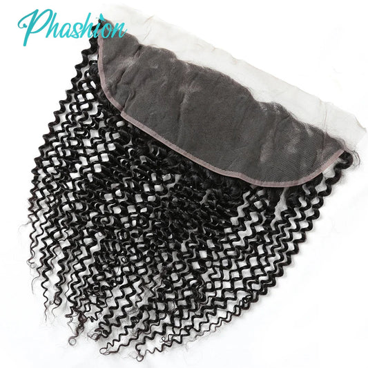 Phashion Kinky Curly Wave 13x4 Lace Frontal HD Transparent Swiss 4x4 Closure Pre Plucked Brazilian 100% Remy Human Hair On Sale