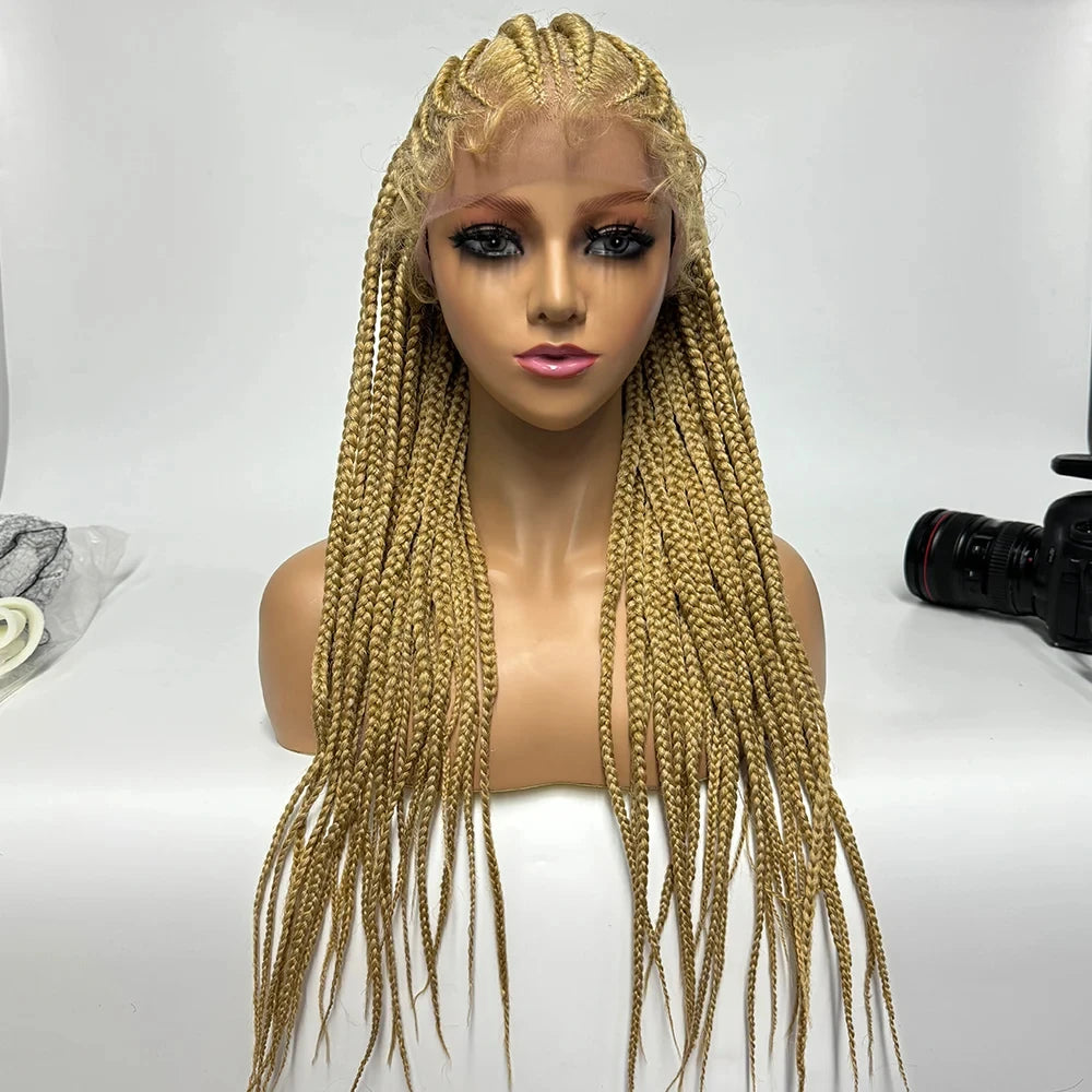 13x6 Lace Front Faux Locs Braided Wig | Crochet Braids | Synthetic Locs | Black Women