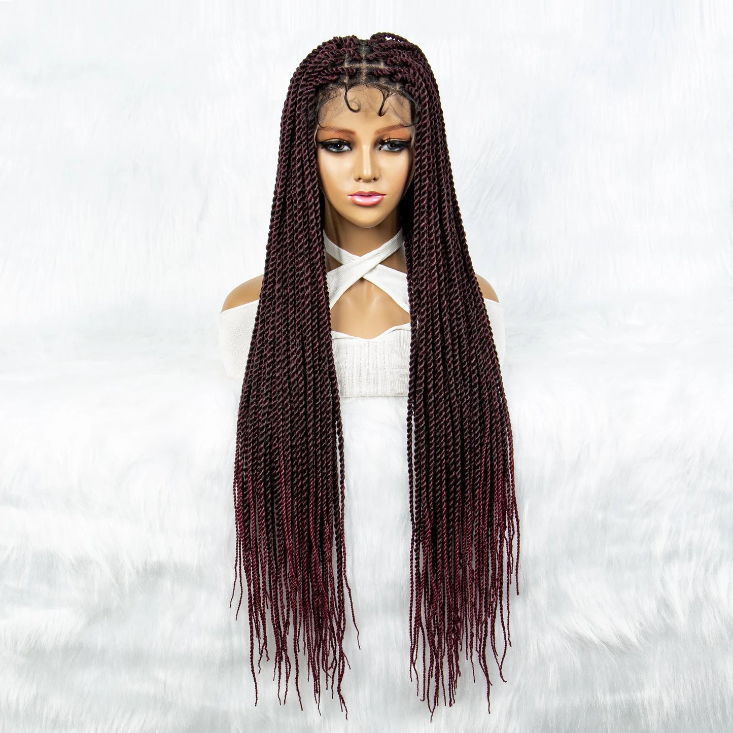 Full Lace Frontal Dreadlocks Wig | Twisted Hair & Baby Hair Luxegan