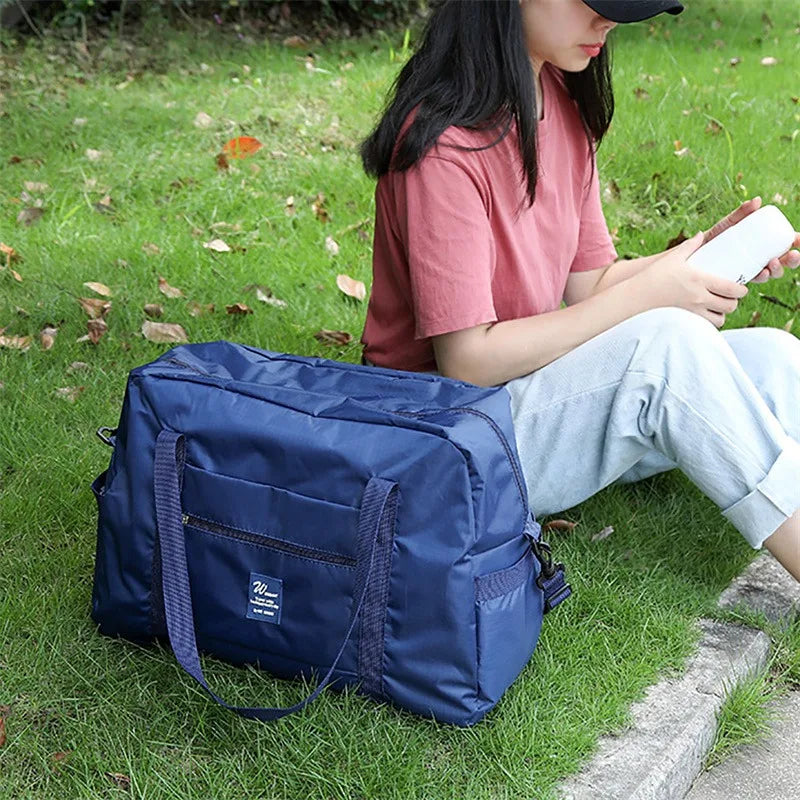 Large Capacity Foldable Travel Bags | Waterproof Handbags & Luggage Organizer Luxegan
