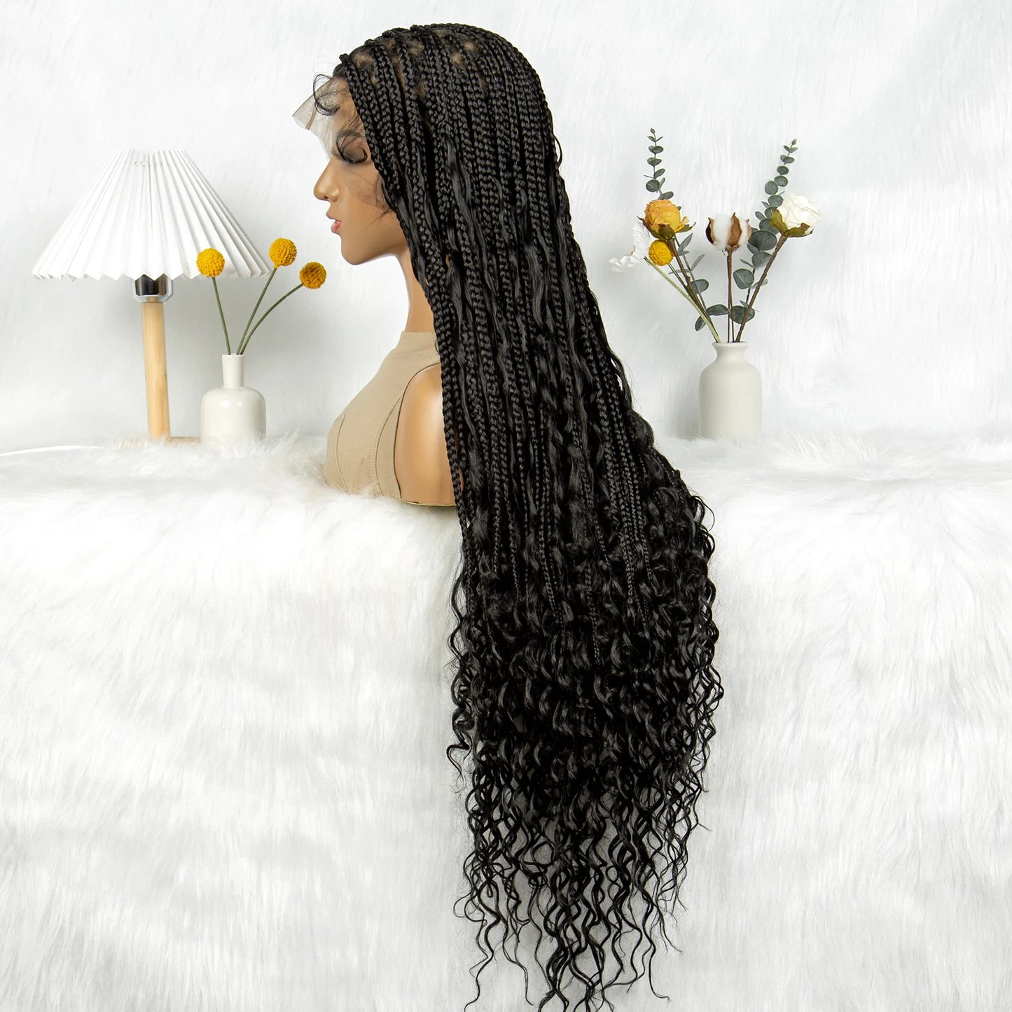 Boho Triangle Knotless Box Braids Wig | Full Lace | Baby Hair | KIMA Synthetic Luxegan