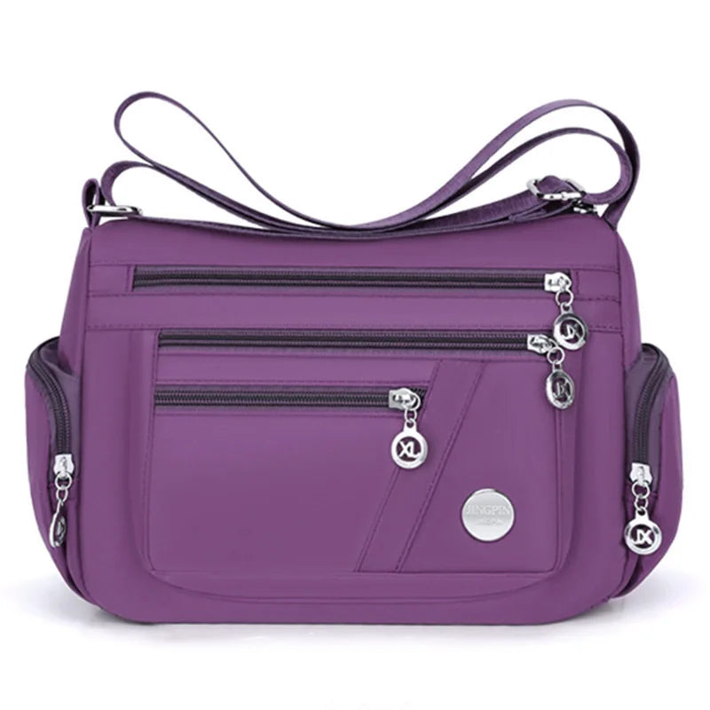 Soft Unisex Nylon Multi-Compartment Hobo Bag | Classic Oxford Cloth Travel Crossbody Luxegan