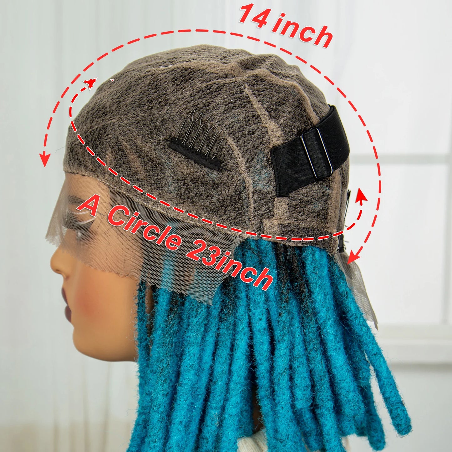 Red Faux Locs & Knotless Braids Wig | Full Lace | Baby Hair | Dreadlock Style Luxegan