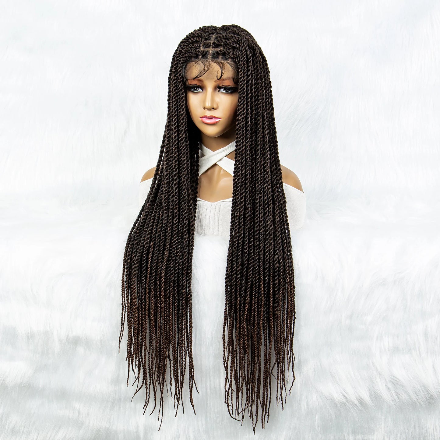 Full Lace Frontal Dreadlocks Wig | Twisted Hair & Baby Hair Luxegan