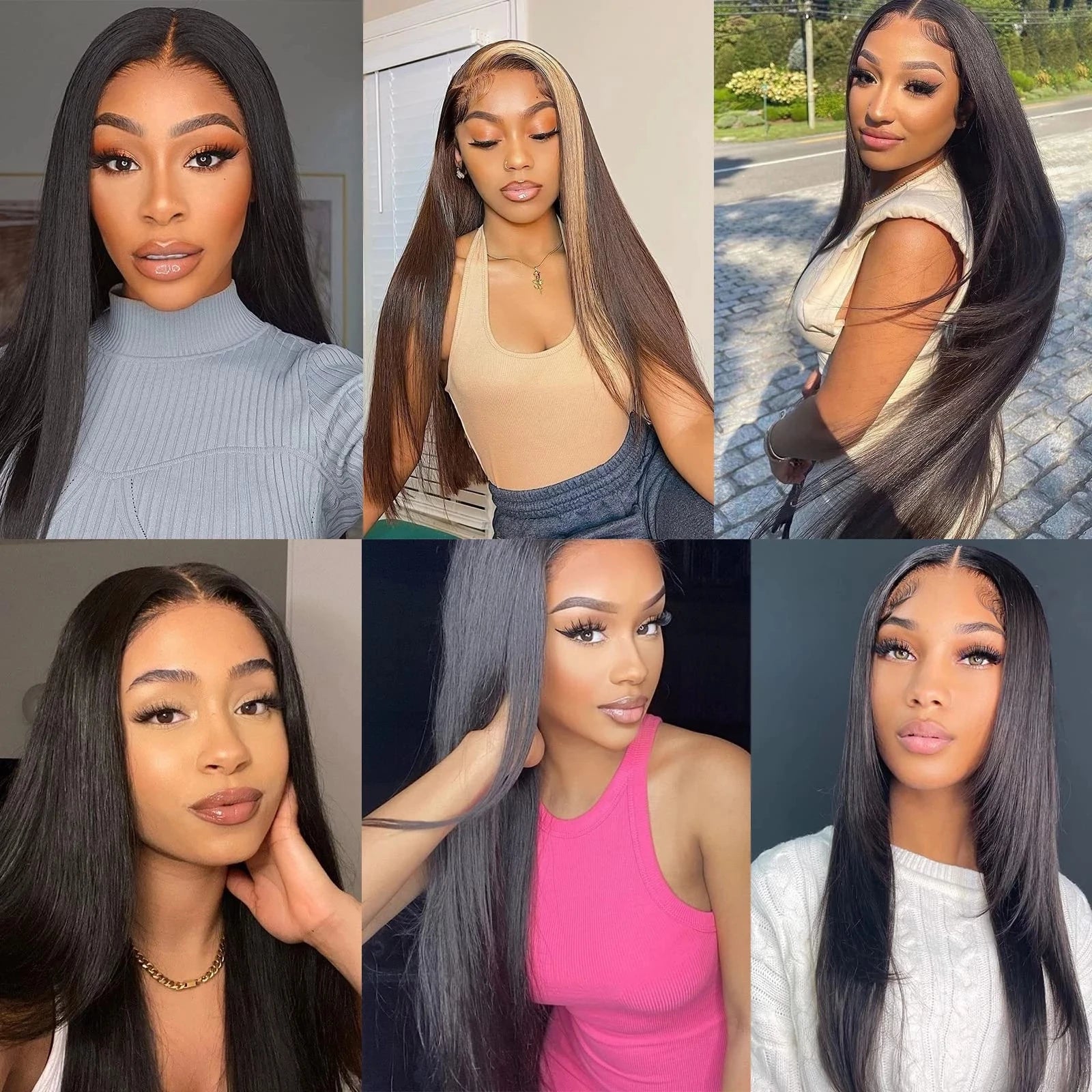 Sleek Straight U Part Human Hair Wig | Brazilian Remy Machine Made Glueless Wig for Black Women (No Shedding, No Tangle) Luxegan