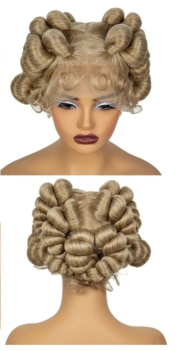 613 Blonde Short Bantu Knotless Braids Wig | Handmade Full Lace | Baby Hair Luxegan