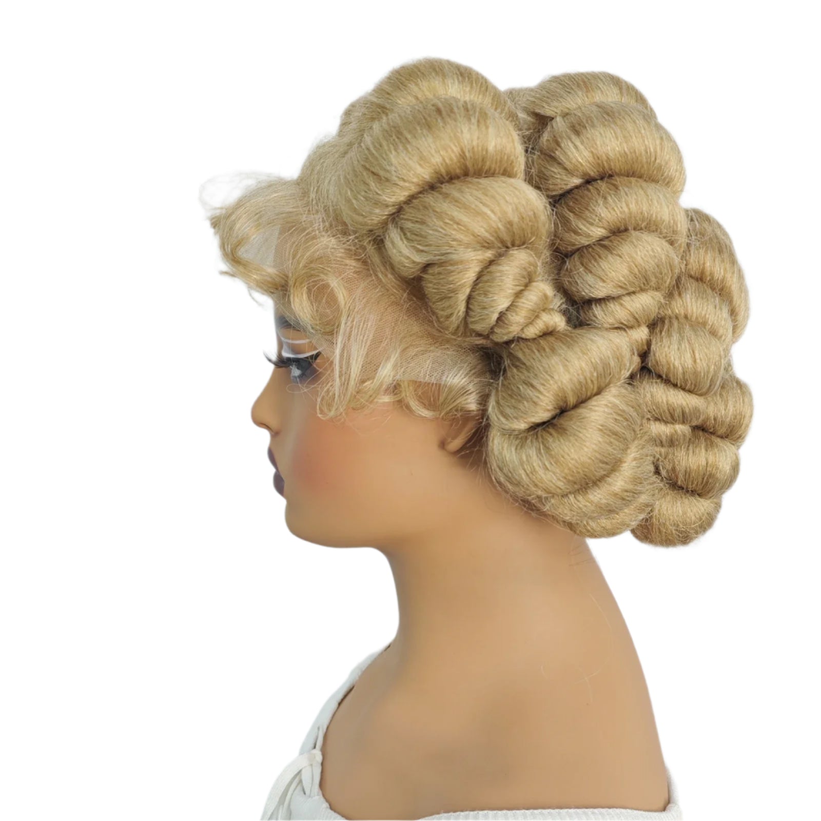 Short Cute Bantu Knotless Braids Wig | Transparent Full Lace | Handmade Luxegan