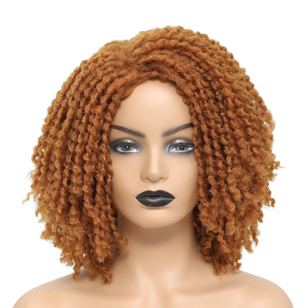 10" Braided Bob Wig | Afro Dreadlock Wig | Curly Ends | Synthetic Crochet Wig | Cosplay