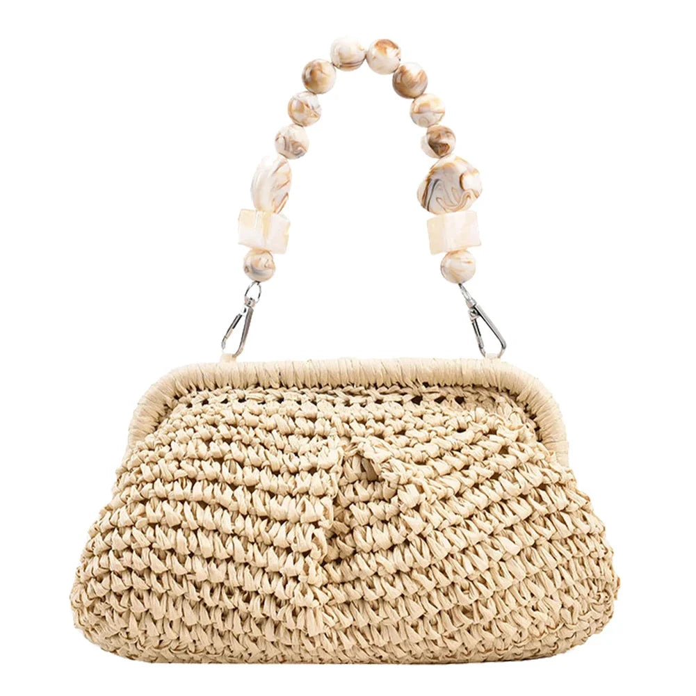 Women's Straw Woven Handbag | Versatile Crochet Tote Purse & Elegant Clutch Luxegan