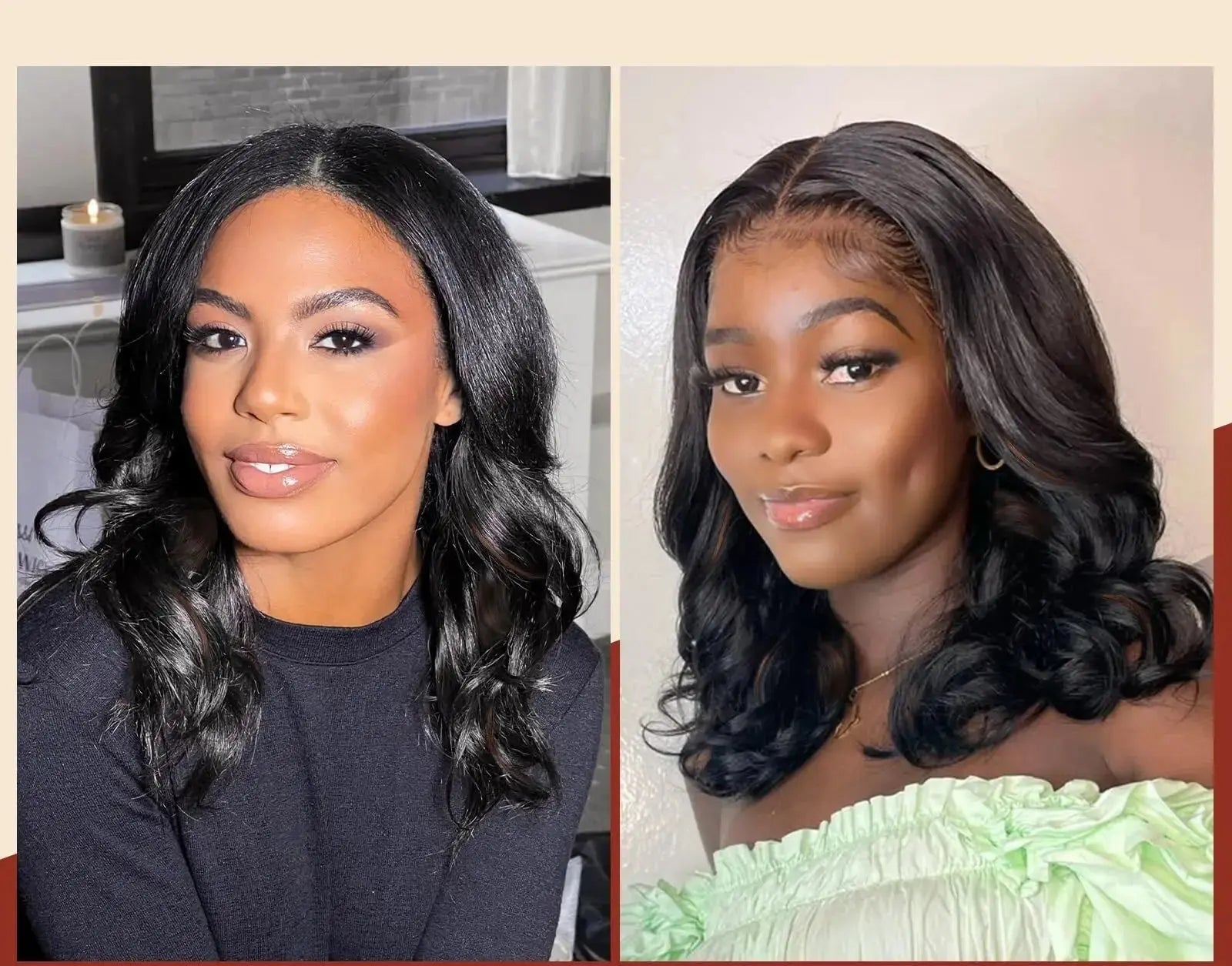 Short Bob | 6X4 | Body Wave Wig | Lace Front | Human Hair | Transparent Lace Closure | Pre-Cut | Pre-Plucked | Glueless | HD | Ready To Wear | Wear and Go Luxegan