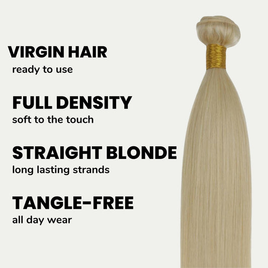 Straight Blonde 100% Human Hair Bundles Luxegan
