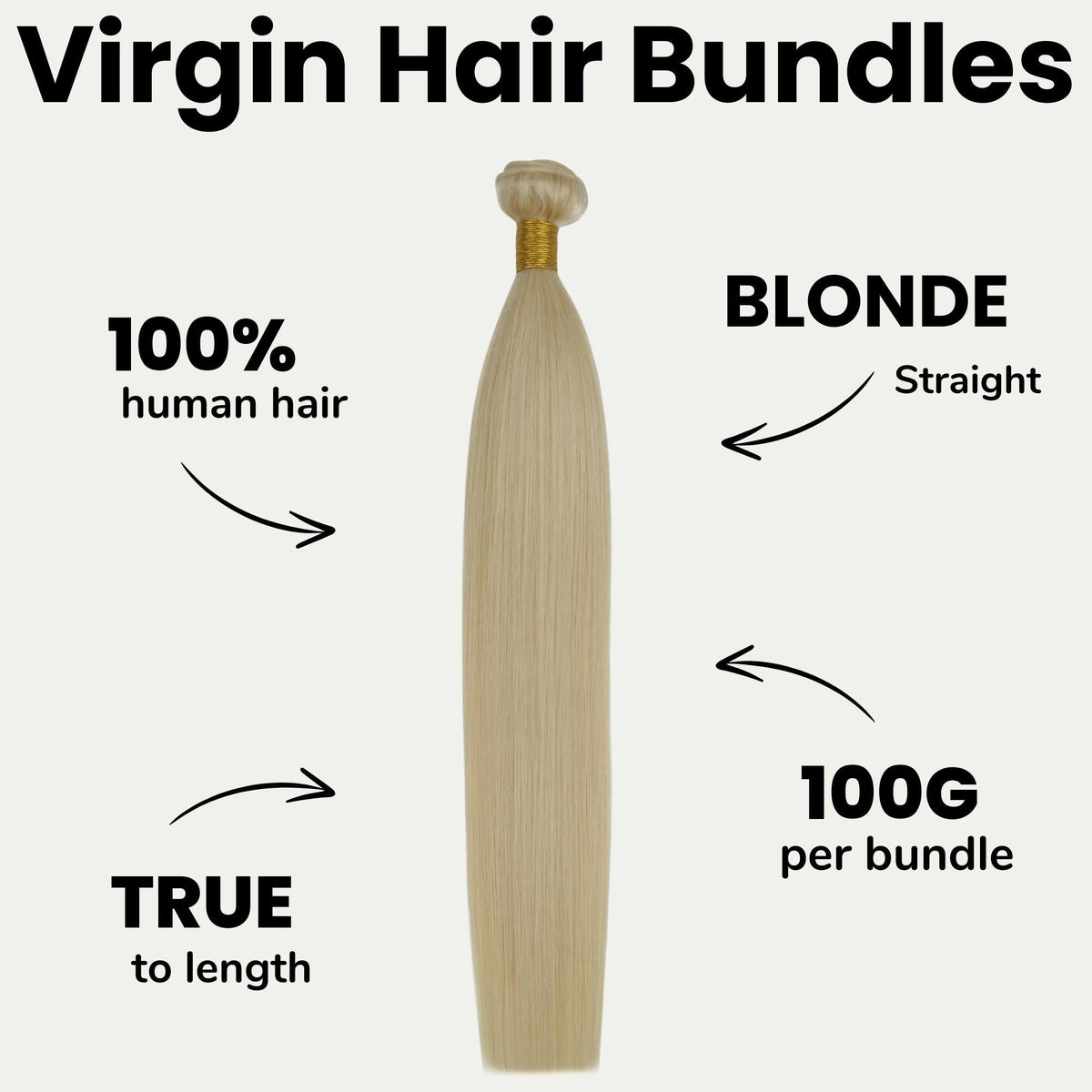 Straight Blonde 100% Human Hair Bundles Luxegan