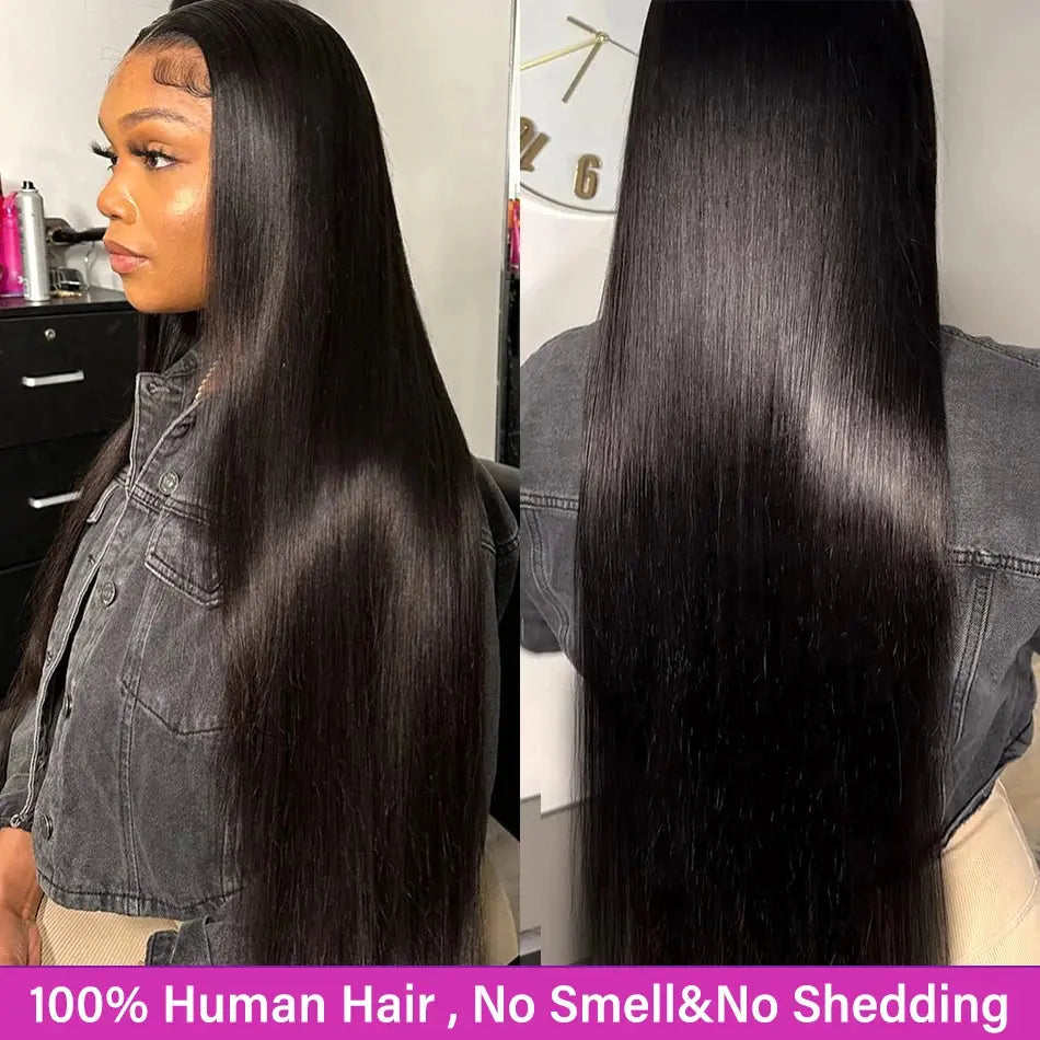 Straight Human Hair | HD Lace Frontal | Glueless | Ready To Wear | Brazilian | Preplucked