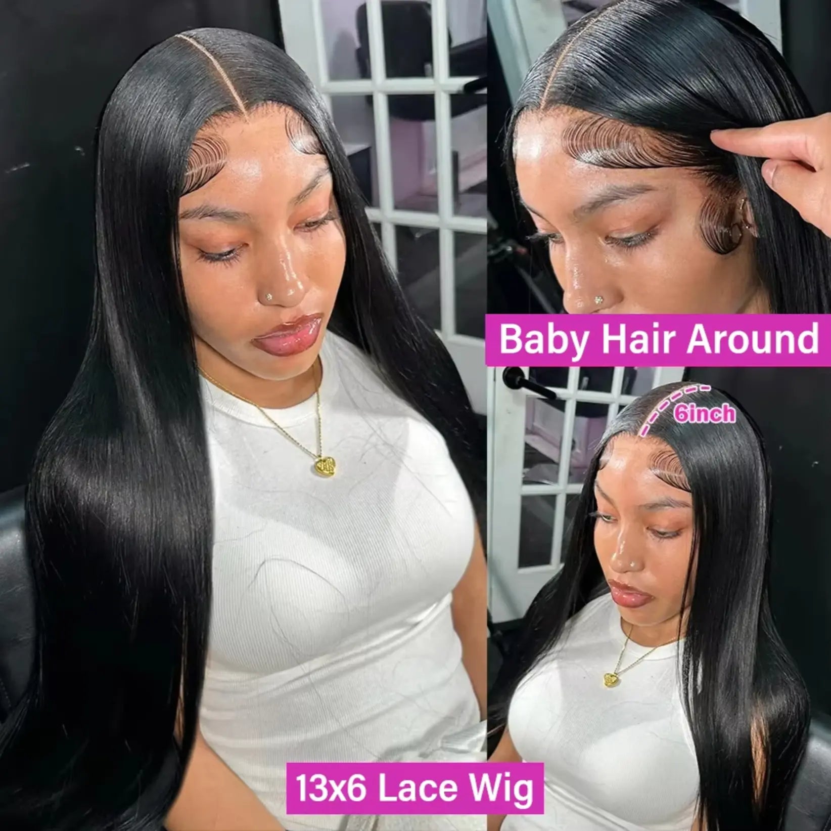 Straight Human Hair | HD Lace Frontal | Glueless | Ready To Wear | Brazilian | Preplucked