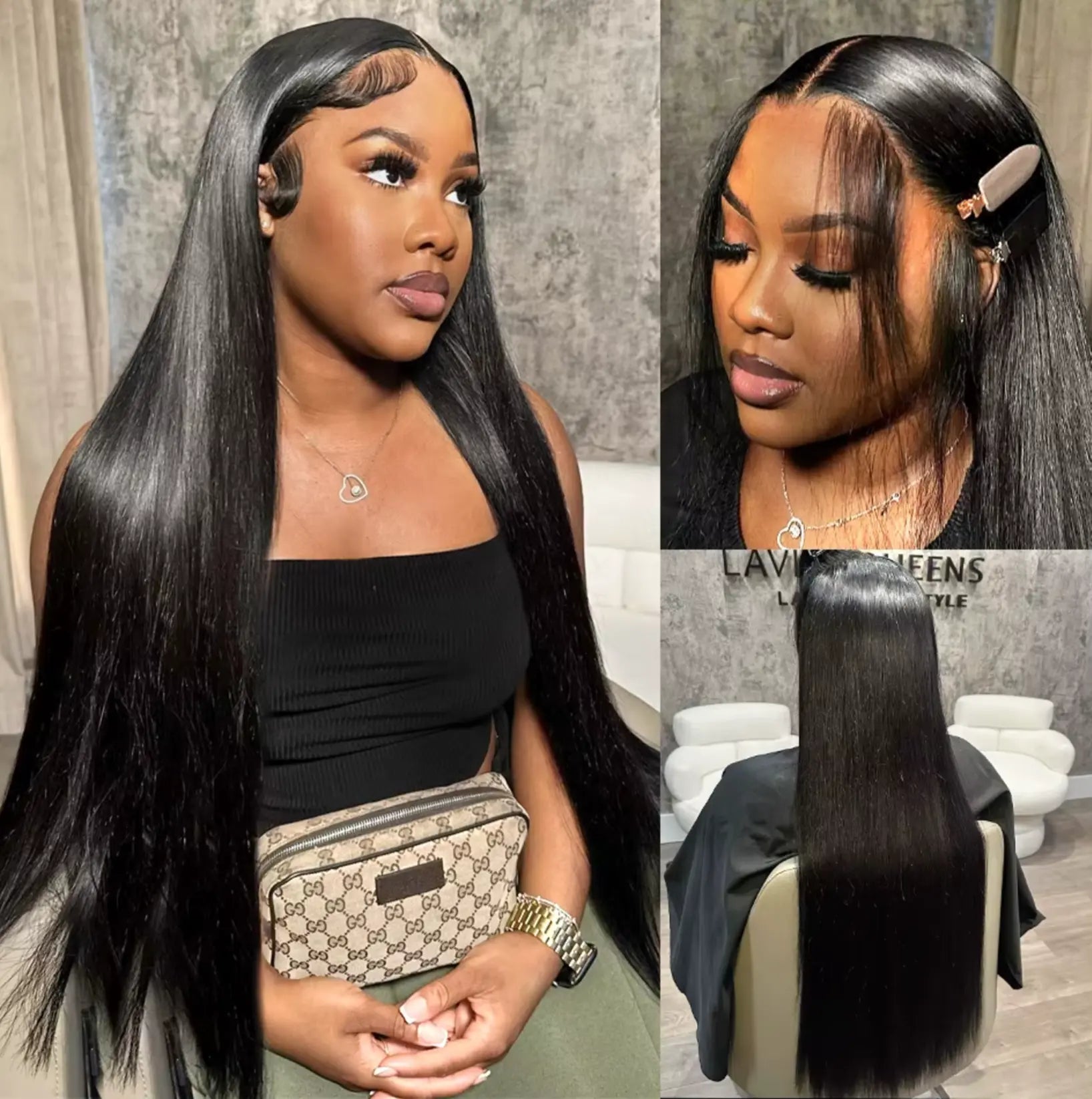 Straight | Human Hair | HD | Lace Frontal | Glueless | Ready To Wear | Brazilian | Preplucked