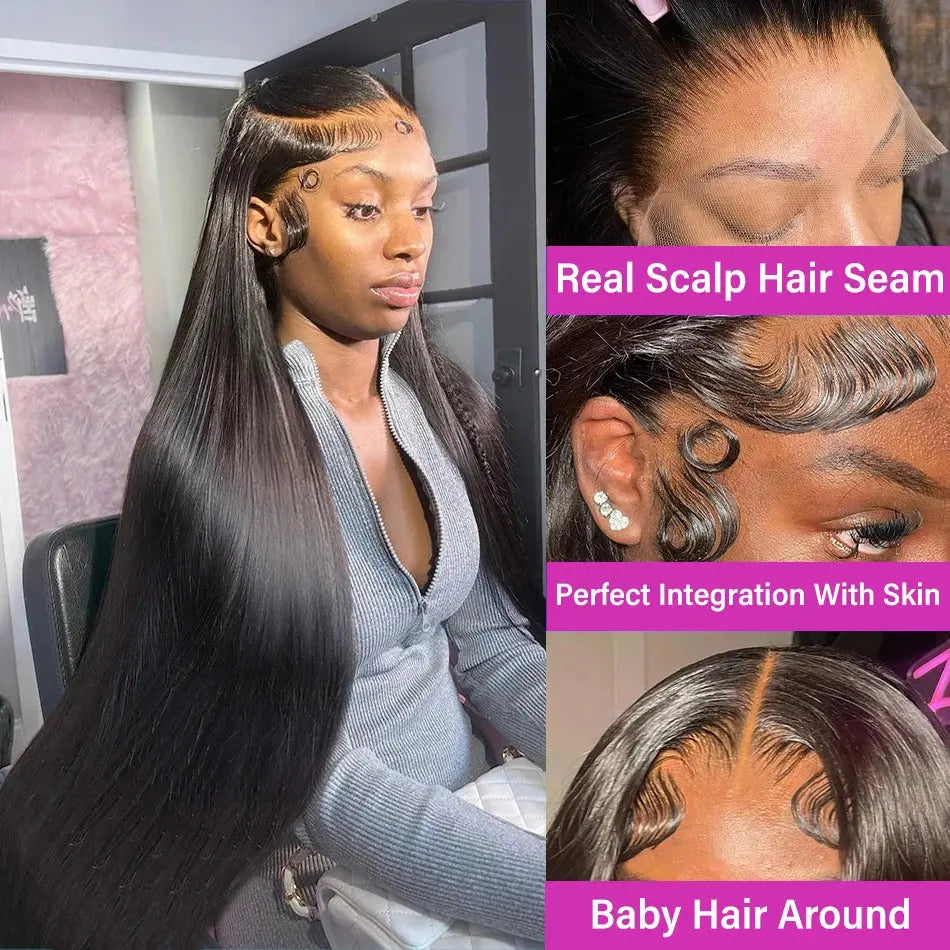 Straight | Human Hair | HD | Lace Frontal | Glueless | Ready To Wear | Brazilian | Preplucked