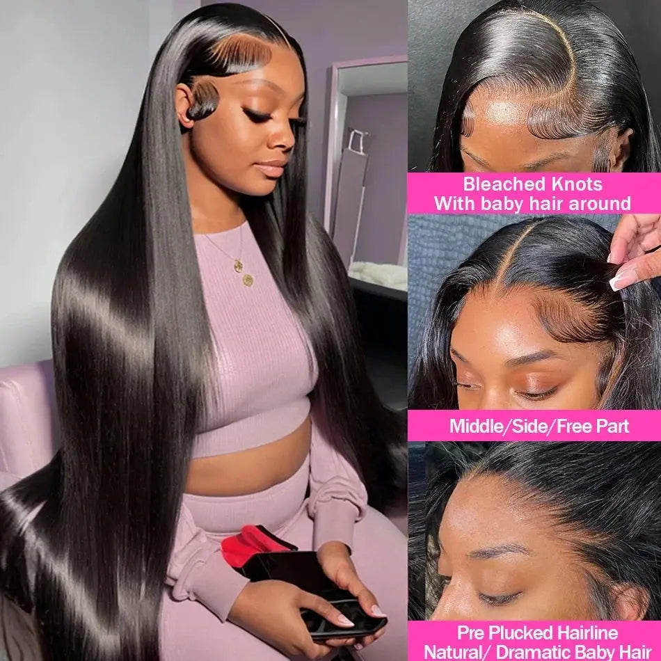 Straight | Human Hair | HD | Lace Frontal | Glueless | Ready To Wear | Brazilian | Preplucked