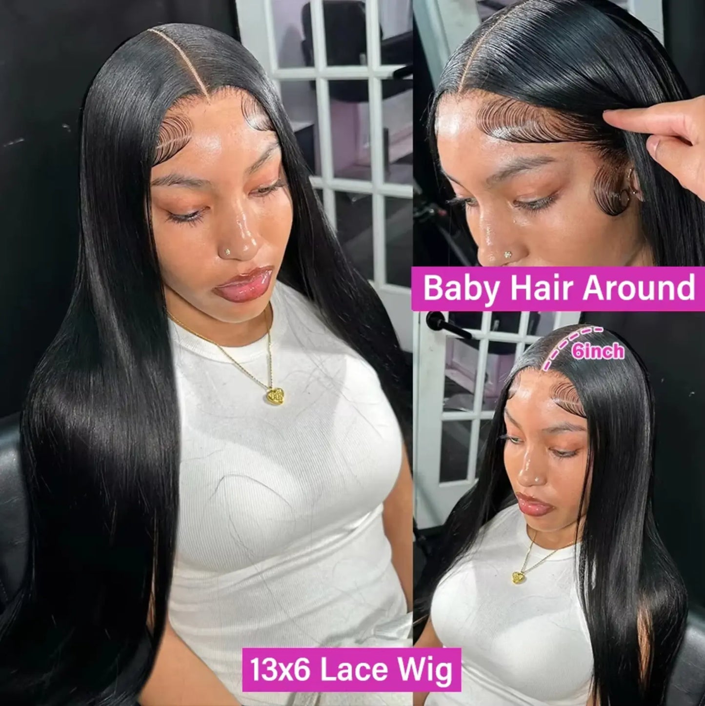 Straight | Human Hair | HD | Lace Frontal | Glueless | Ready To Wear | Brazilian | Preplucked
