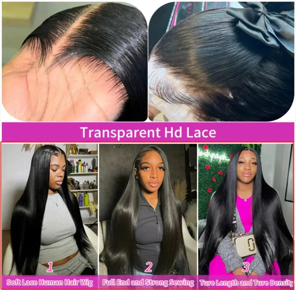 Straight | Human Hair | HD | Lace Frontal | Glueless | Ready To Wear | Brazilian | Preplucked