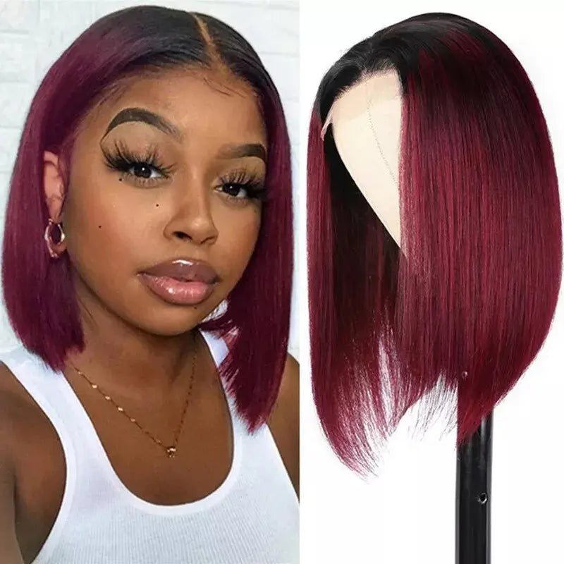 Straight | Short BoB | Lace Front | Human Hair | Glueless | Brazilian | Ready to Wear Luxegan