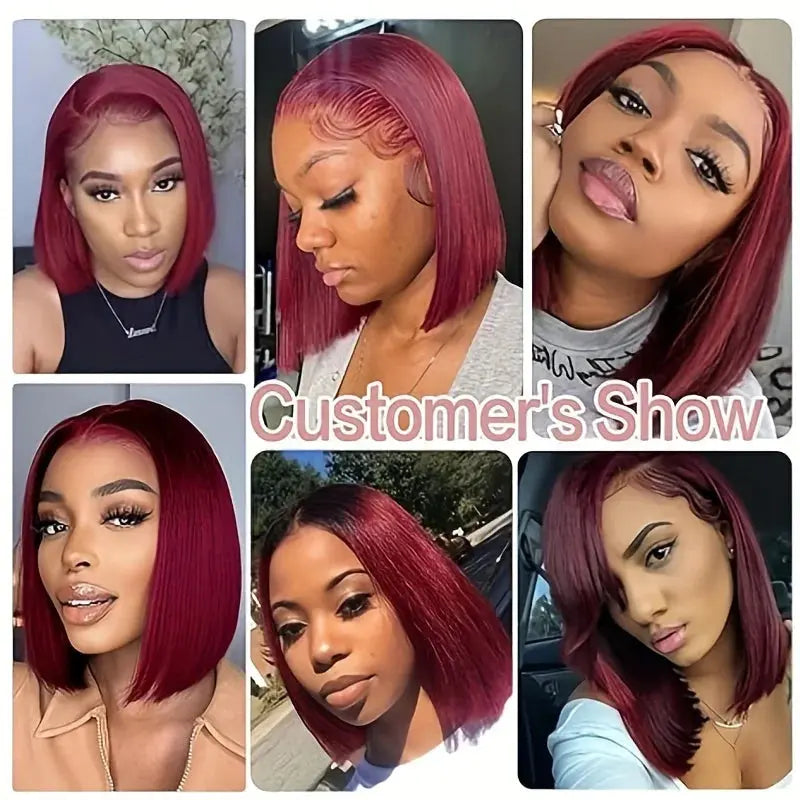 Straight | Short BoB | Lace Front | Human Hair | Glueless | Brazilian | Ready to Wear Luxegan