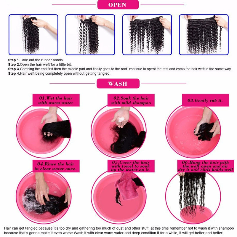 10A Colored Deep Wave Human Hair Bulk for Braiding - No Weft - Real Hair Silk Luxegan