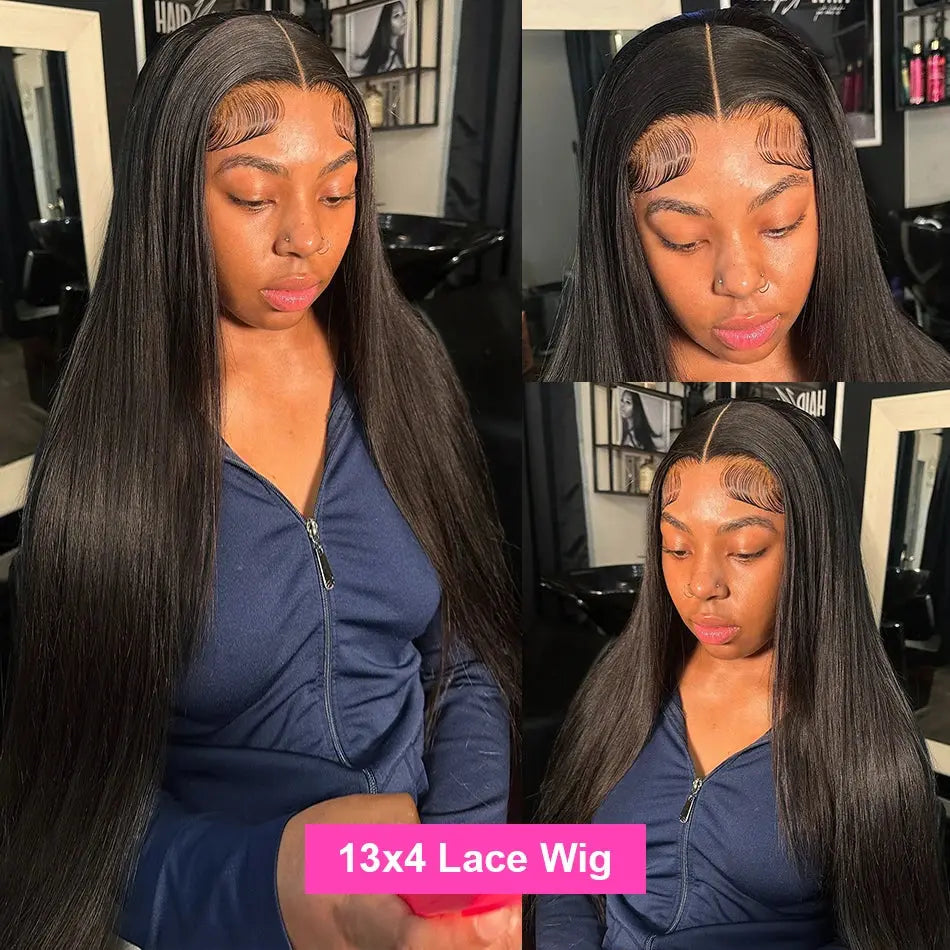 Transparent Bone Straight | Human Hair | Brazilian | Remy | Lace Frontal Wig Luxegan