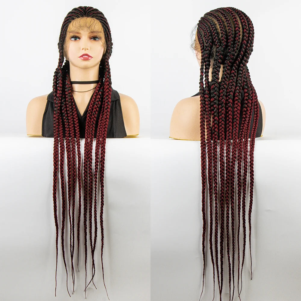 KIMA Cornrow Box Braids Wig with Baby Hair | Full Lace & Lace Front Options Luxegan