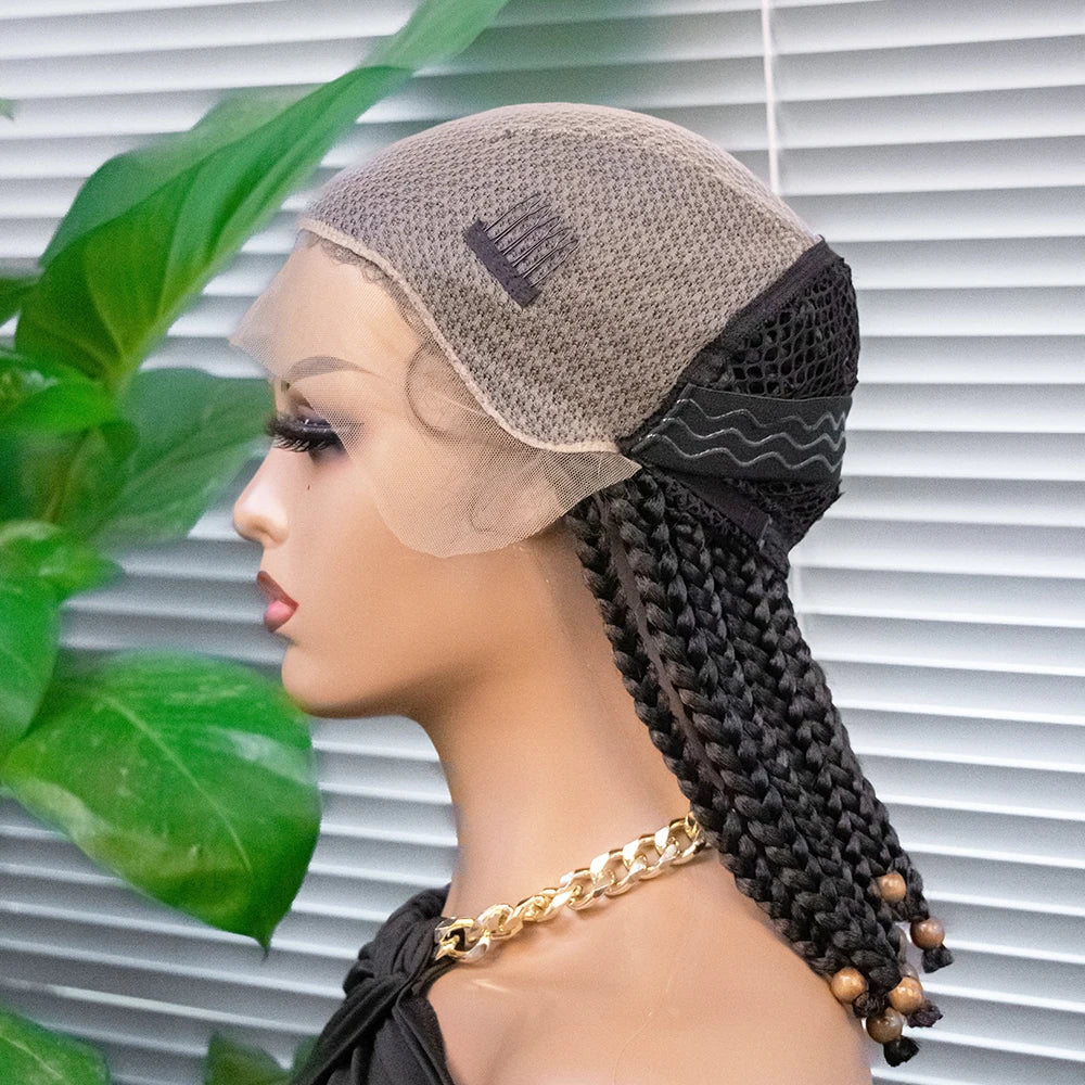 14" Short Braided Bob Wig | Lace Front | Heat Resistant | Black Women Luxegan