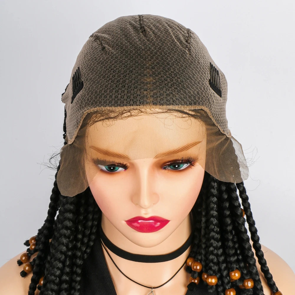 14" Short Braided Bob Wig | Lace Front | Heat Resistant | Black Women Luxegan