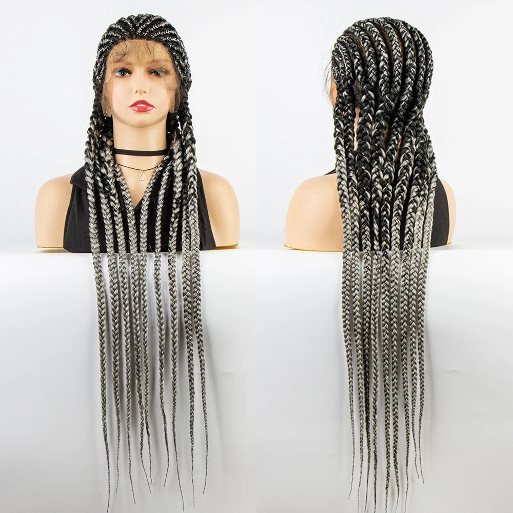 KIMA Cornrow Box Braids Wig with Baby Hair | Full Lace & Lace Front Options Luxegan