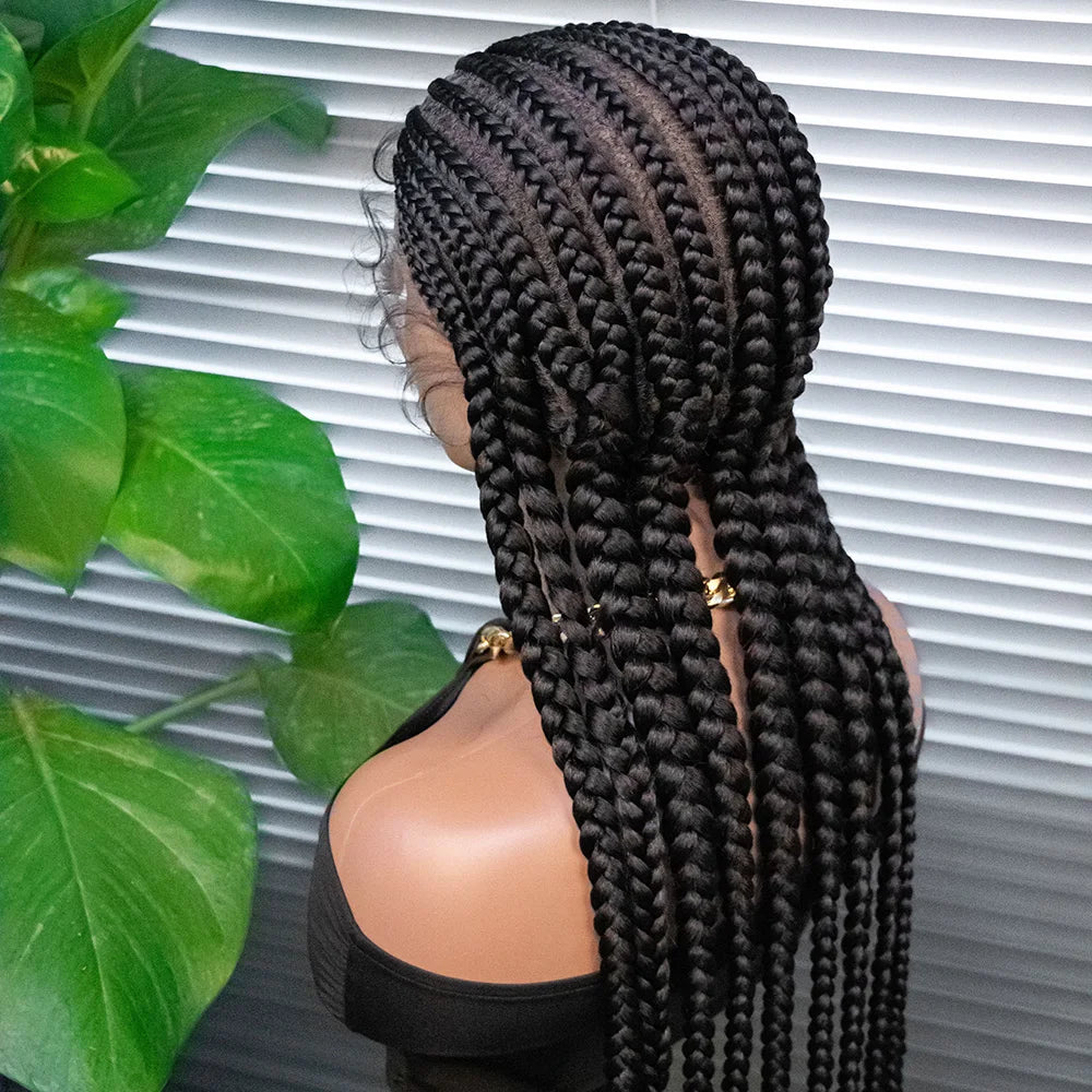 KIMA Cornrow & Box Braids Wig | Full Lace with Baby Hair Luxegan