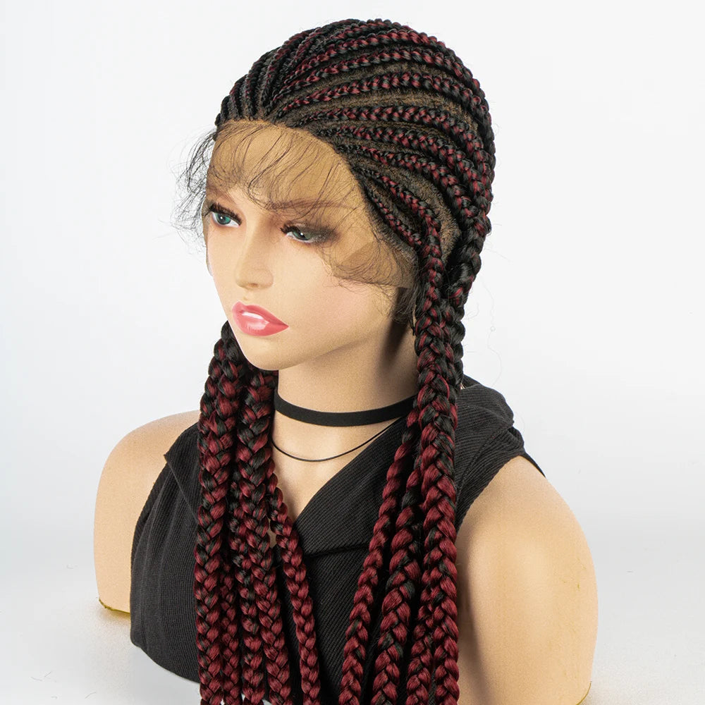 KIMA Cornrow & Box Braids Wig | Full Lace with Baby Hair Luxegan