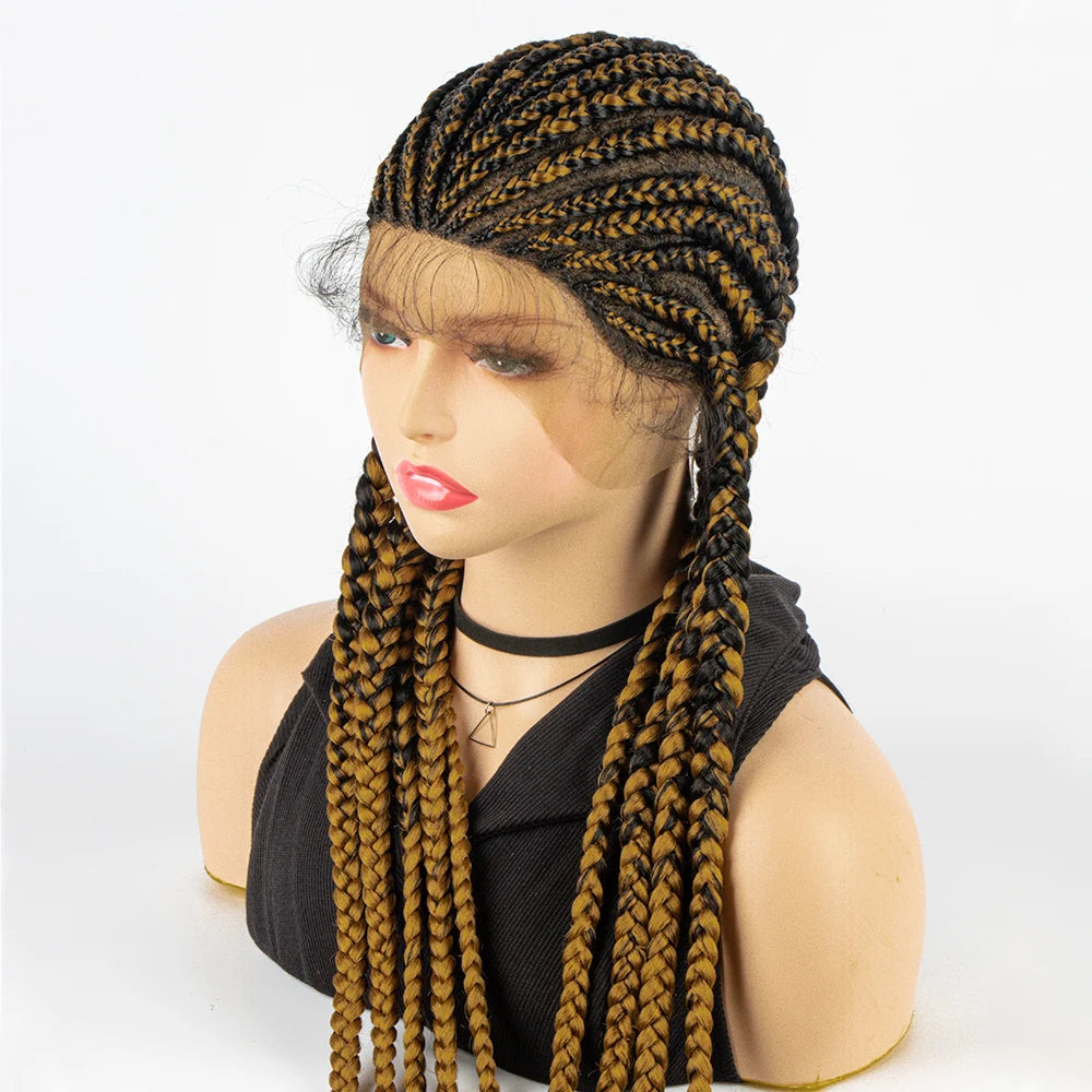 KIMA Cornrow & Box Braids Wig | Full Lace with Baby Hair Luxegan