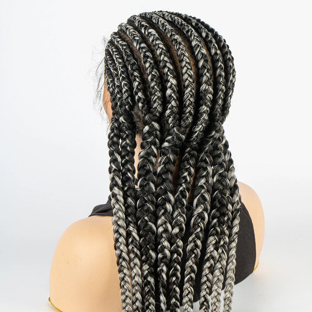 KIMA Cornrow Box Braids Wig with Baby Hair | Full Lace & Lace Front Options Luxegan