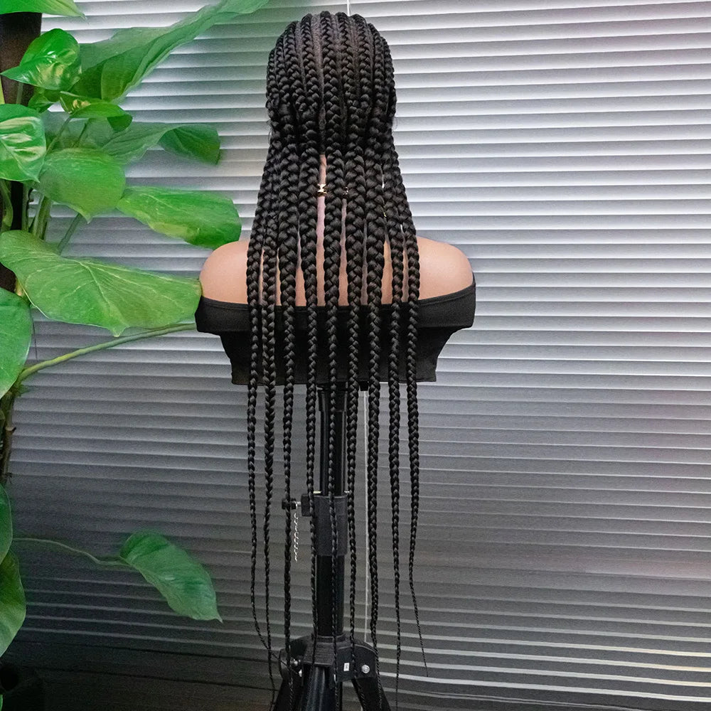 KIMA Cornrow Box Braids Wig with Baby Hair | Full Lace & Lace Front Options Luxegan