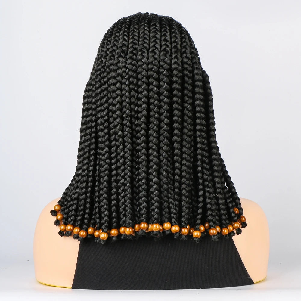 14" Short Braided Bob Wig | Lace Front | Heat Resistant | Black Women Luxegan
