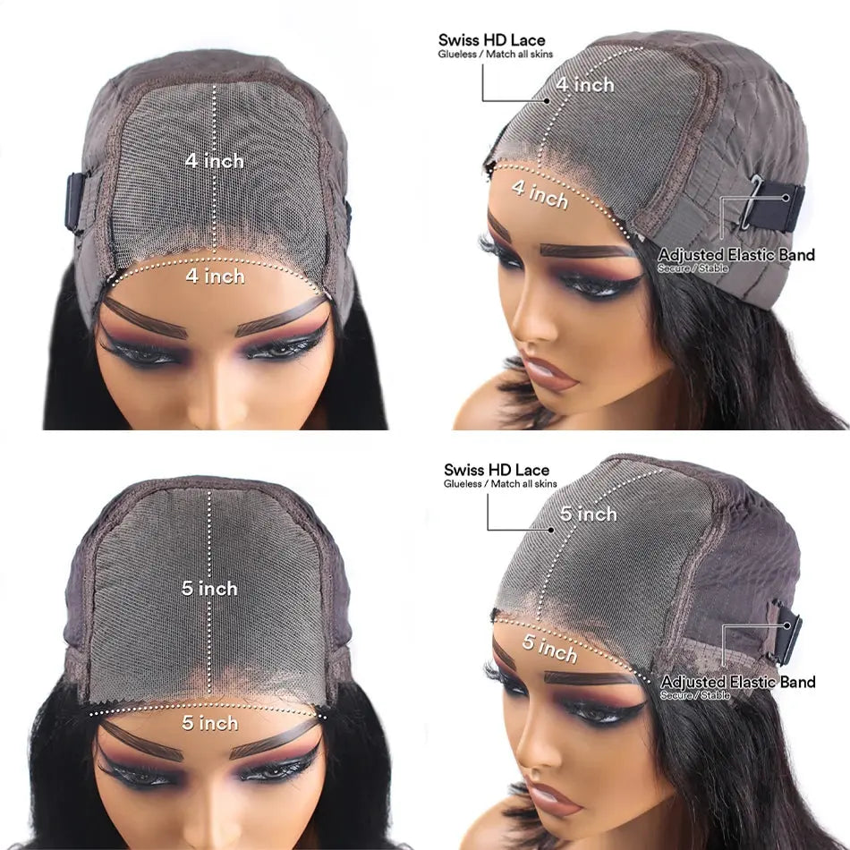 Water Wave Lace Front | Lace Closure | Black | Curly | HD Lace Frontal Human Hair | Glueless | Human Hair | Ready To Wear Luxegan