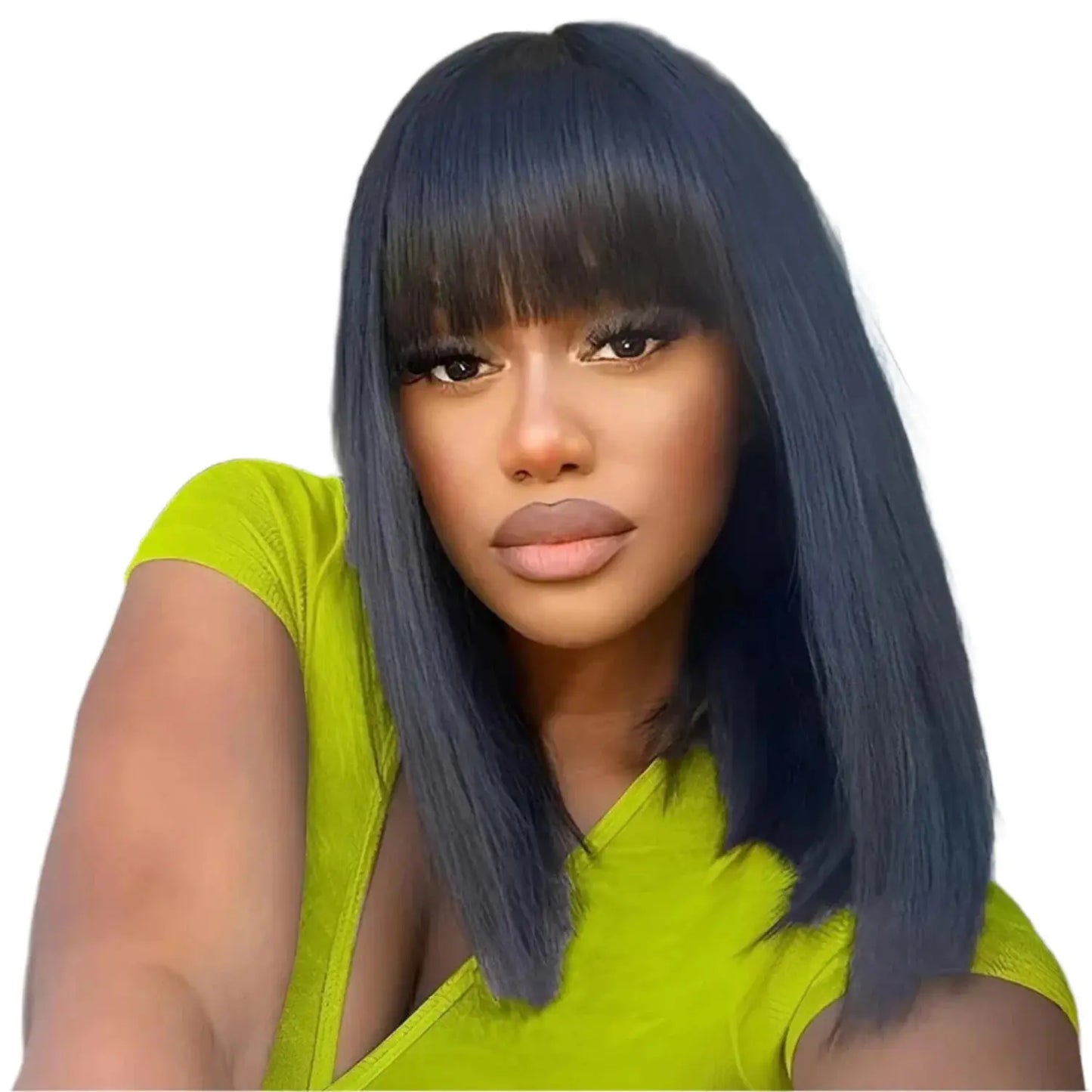 Wear And Go Glueless Short Bob Wig with bangs | Black Luxegan