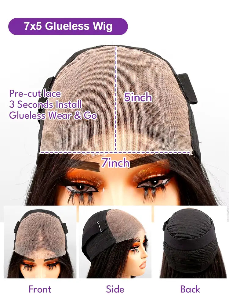 Wear and Go Bone Straight Human Hair Wig Luxegan