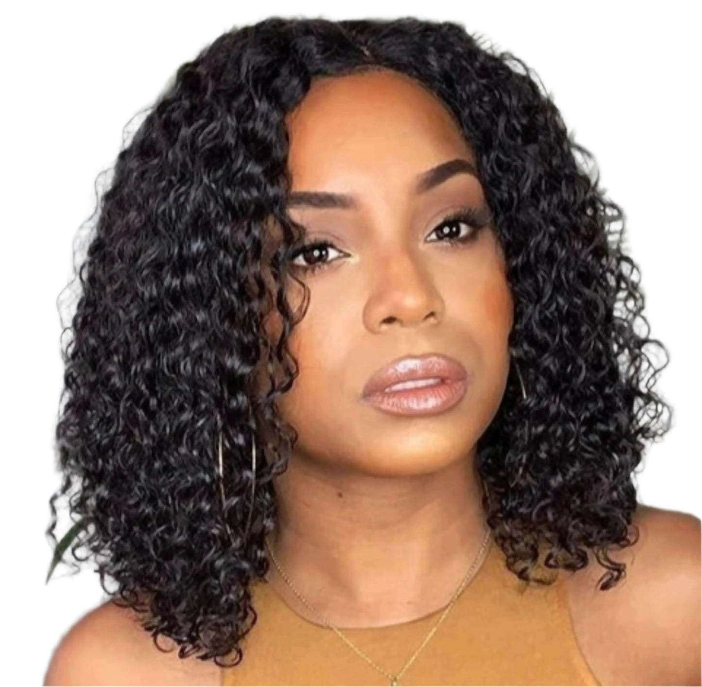 Wear and Go Glueless Short Curly Bob Wig | Deep Wave | 13x5x1 Lace Front | Brazilian Remy Hair Luxegan
