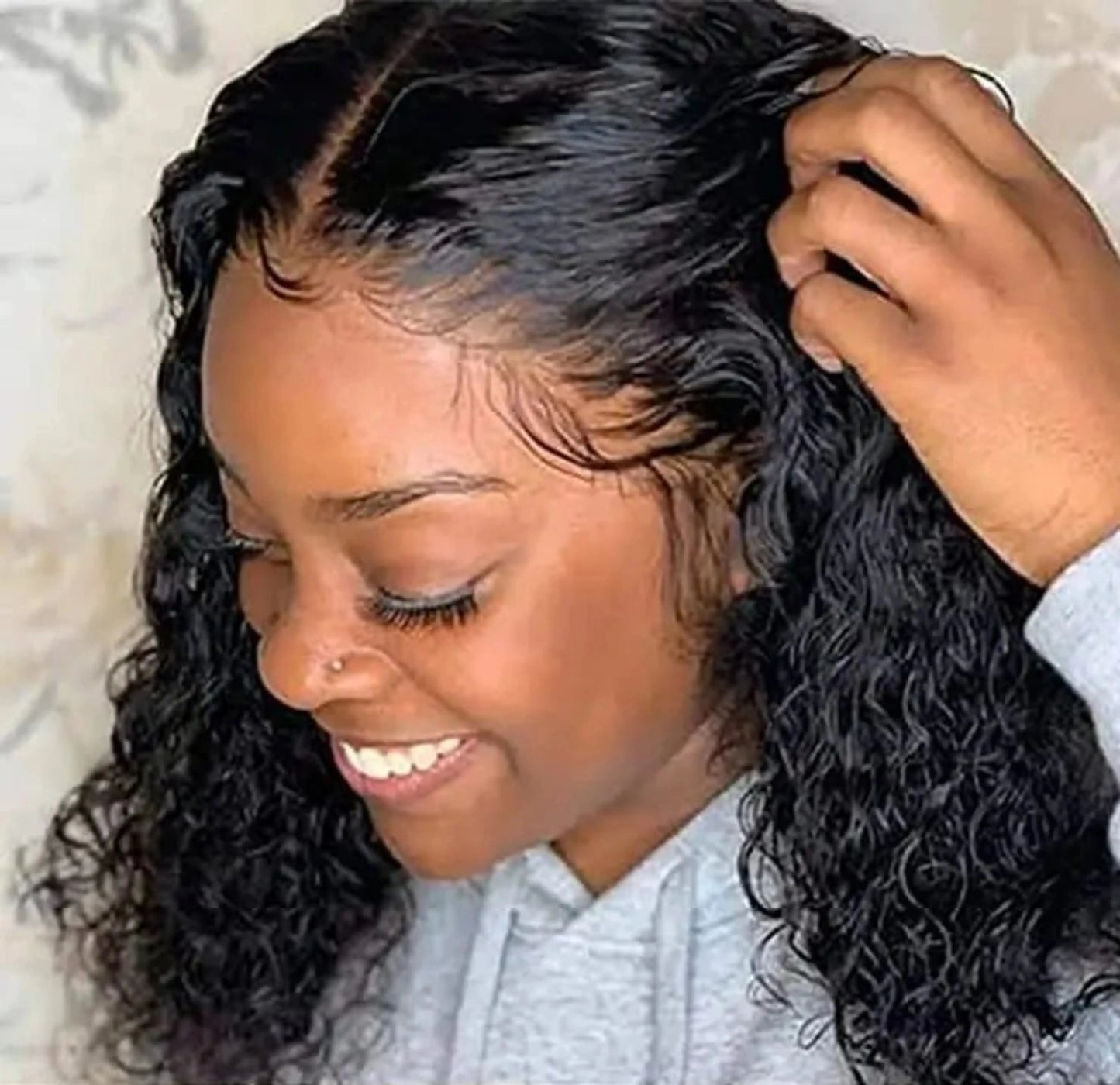 Wear and Go Glueless Short Curly Bob Wig | Deep Wave | 13x5x1 Lace Front | Brazilian Remy Hair Luxegan