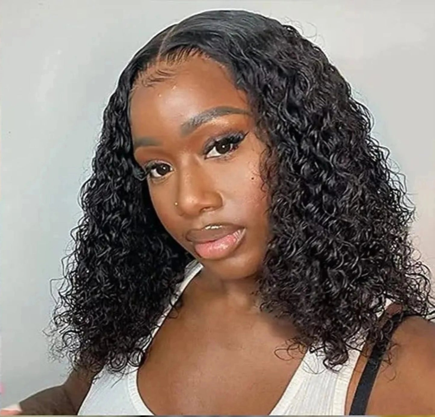 Wear and Go Glueless Short Curly Bob Wig | Deep Wave | 13x5x1 Lace Front | Brazilian Remy Hair Luxegan