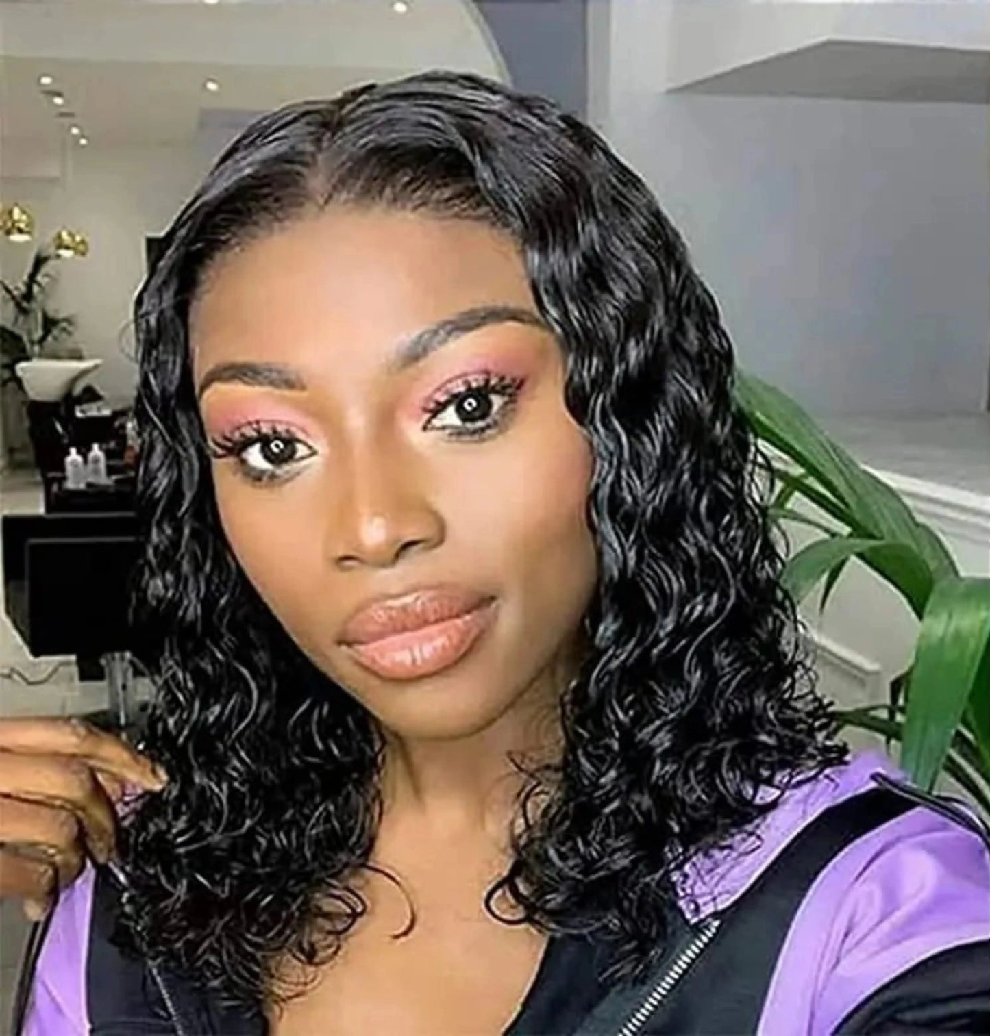 Wear and Go Glueless Short Curly Bob Wig | Deep Wave | 13x5x1 Lace Front | Brazilian Remy Hair Luxegan