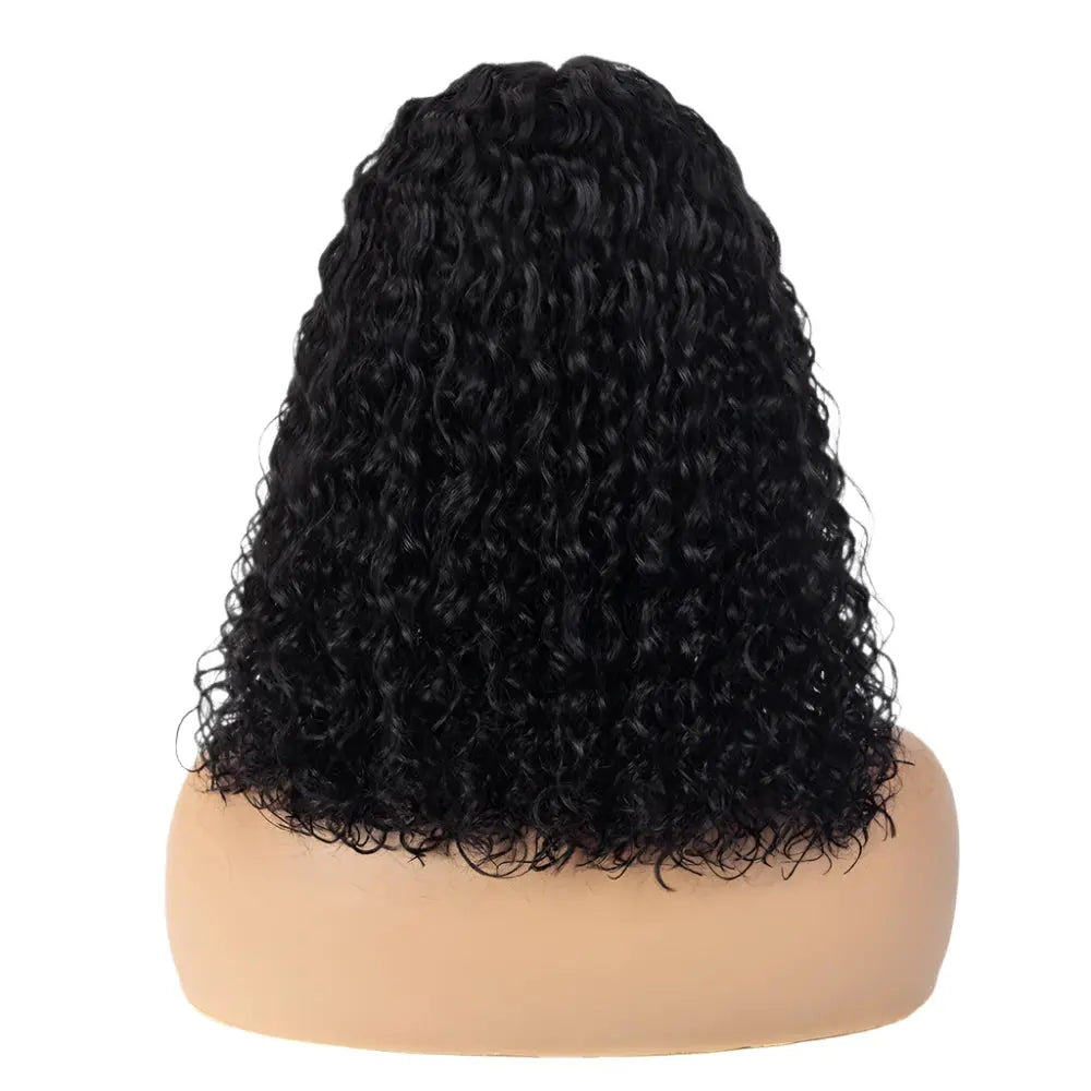 Wear and Go Glueless Short Curly Bob Wig | Deep Wave | 13x5x1 Lace Front | Brazilian Remy Hair Luxegan