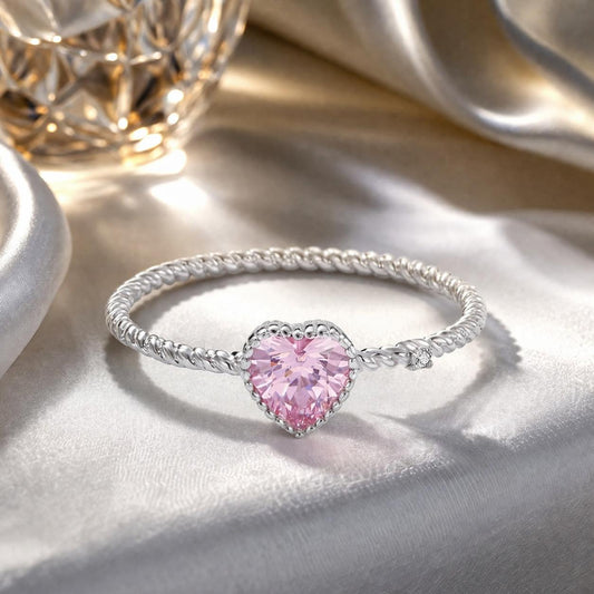 Anillo de mujer de plata de ley 925 chapado en platino con circonita, talla 9.0