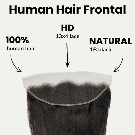 Yaki Straight 13x4 HD Lace Human Hair Frontal Luxegan