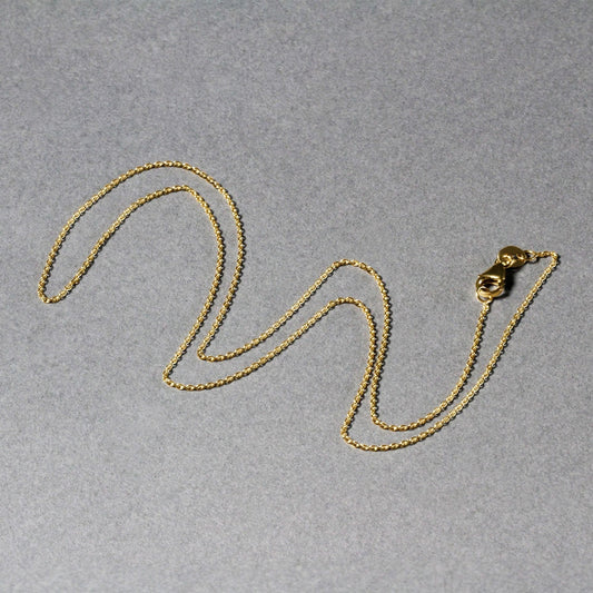 Cadena de eslabones ovalados de oro amarillo de 10k (0,97 mm)